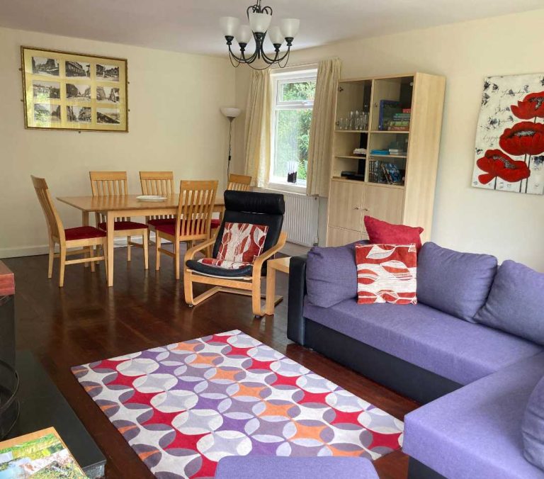 Dining end of the living room