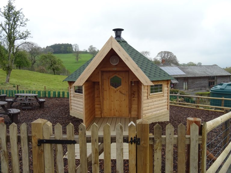 Larger BBQ Cabin with bar area seats 21